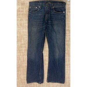 Levi's 527 Low Boot Cut Jeans Mens 32x30 Dark Wash Blue Denim 100% Cotton